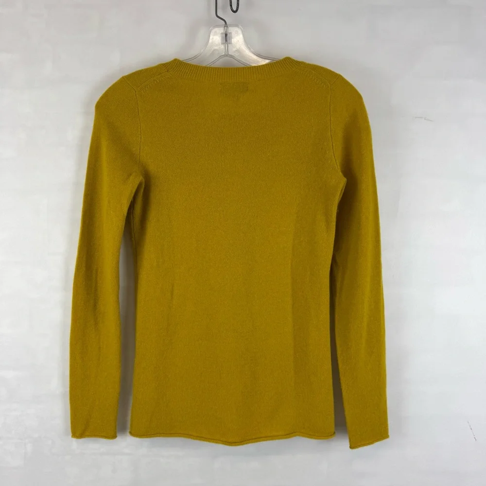J.Crew Collection Italian Cashmere Sweater Mustard Yellow Women’s‎ XXS